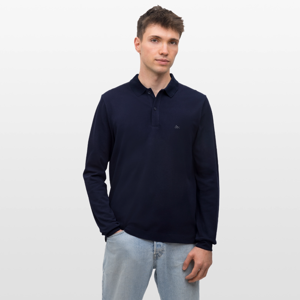 Stanley/Stella Organic Unisex Long-Sleeved Polo Shirt Prepster - navy