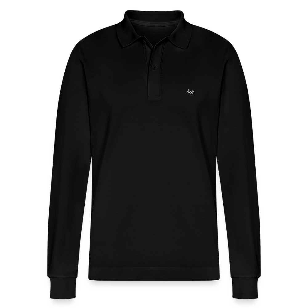 Stanley/Stella Organic Unisex Long-Sleeved Polo Shirt Prepster - black