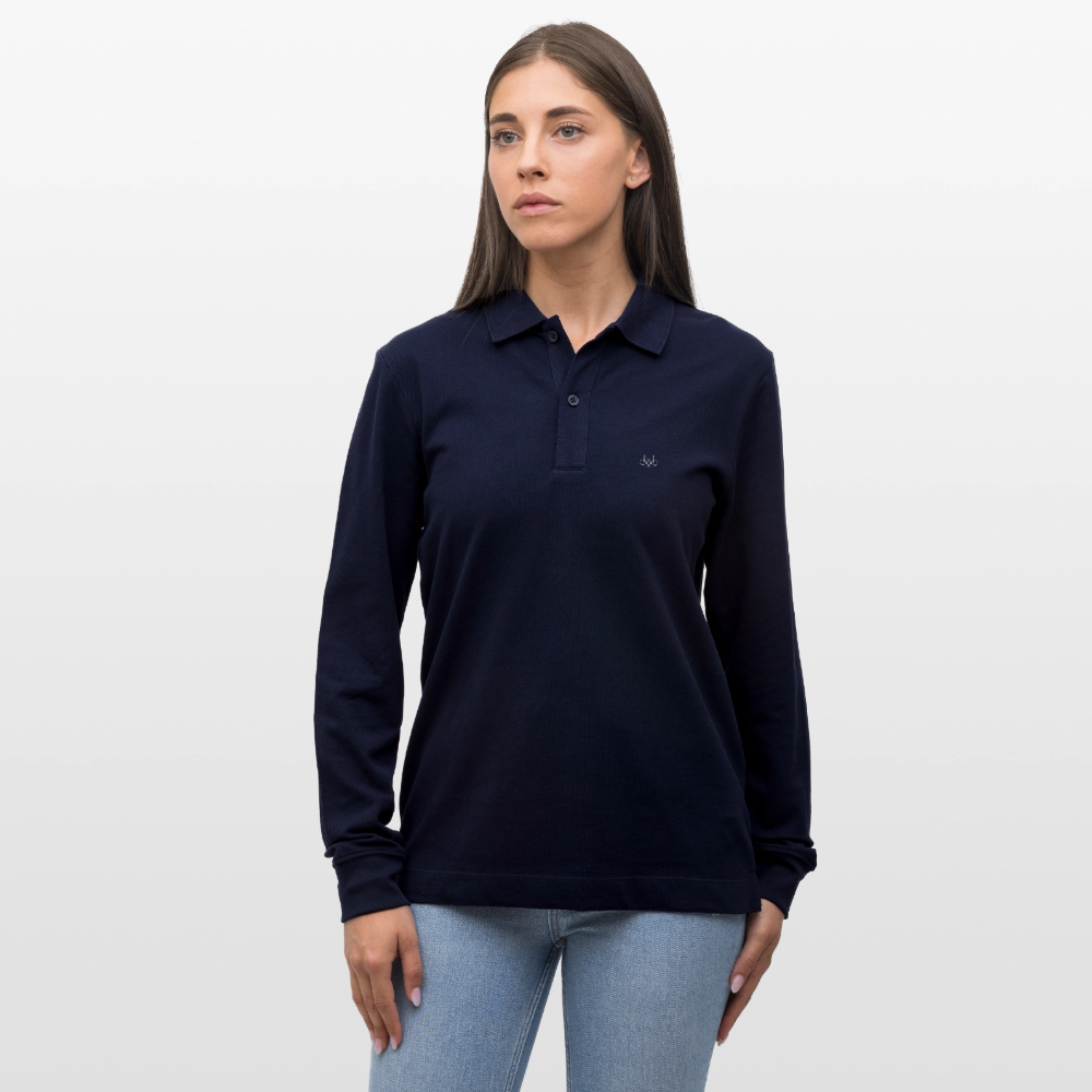 Stanley/Stella Organic Unisex Long-Sleeved Polo Shirt Prepster - navy