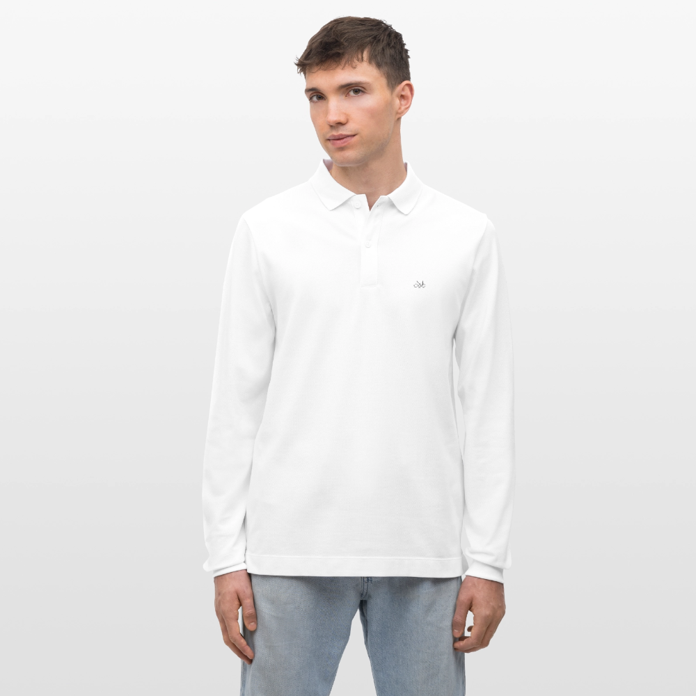 Stanley/Stella Organic Unisex Long-Sleeved Polo Shirt Prepster - white