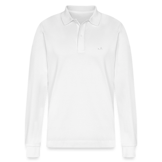 Stanley/Stella Organic Unisex Long-Sleeved Polo Shirt Prepster - white
