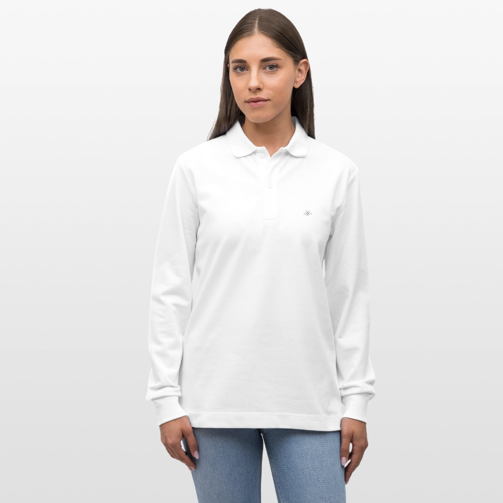 Stanley/Stella Organic Unisex Long-Sleeved Polo Shirt Prepster - white