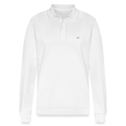 Stanley/Stella Organic Unisex Long-Sleeved Polo Shirt Prepster - white