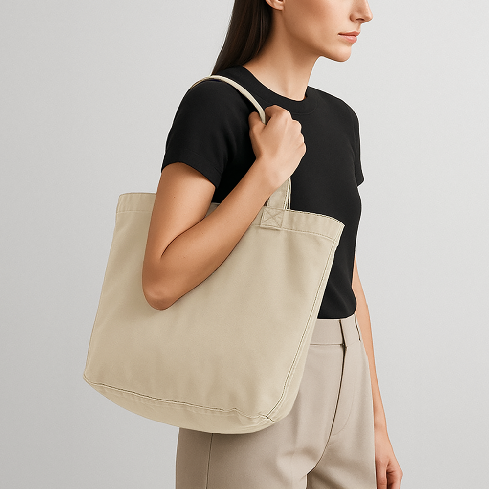 Vintage-washed Shopper - vintage sand 