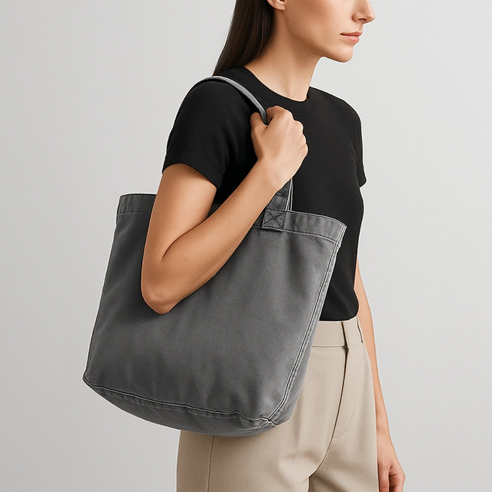 Vintage-washed Shopper - vintage black